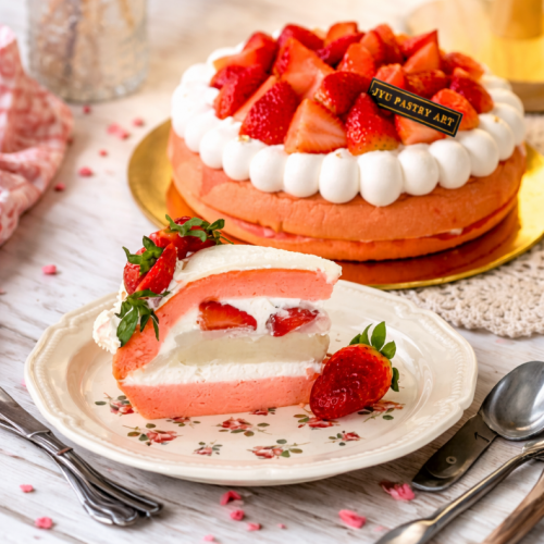 Hokkaido Milk Strawberry Cake Pie